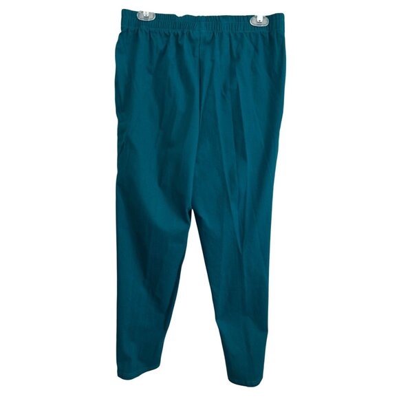 BonWorth Stretch Green Straight Leg Elastic Waist Womens Pants Size S - Picture 2 of 8